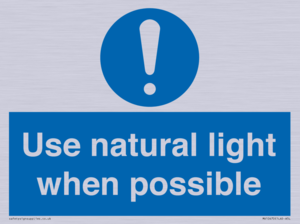 Use natural light when possible